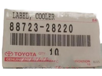 Toyota 88723-28220 Label,  Cooler Service Caution