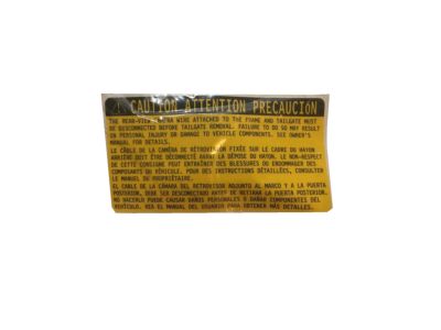 Toyota 74552-0C010 Caution Label