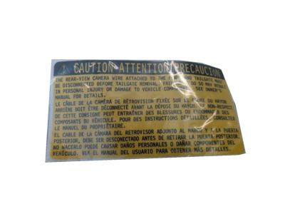 Toyota 74552-0C010 Warning Label