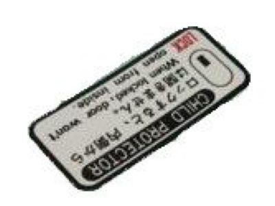 Toyota 69339-12010 Label,  Child Protector Information