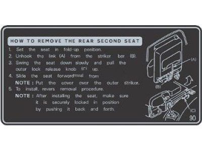 Toyota 74544-60090 Label