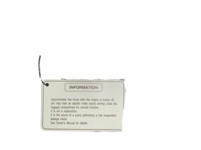 Toyota 11294-28010 Label,  Engine Caution,  NO.2