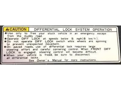 Toyota 41991-60061 Caution Label