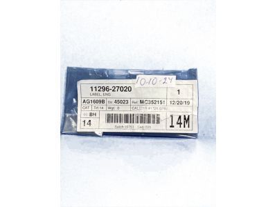 Toyota 11296-27020 Label