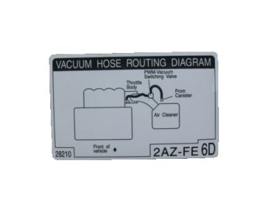 Toyota 17792-28210 Vacuum Diagram