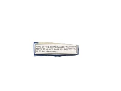 Toyota 11282-21010 Caution Label