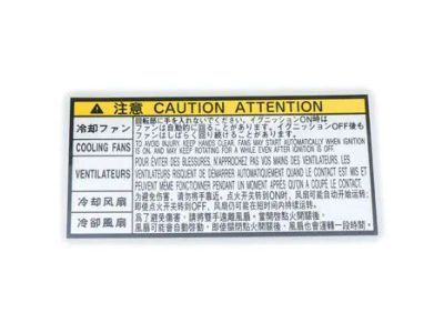 Toyota 16793-28020 Label,  Cooler Service Caution