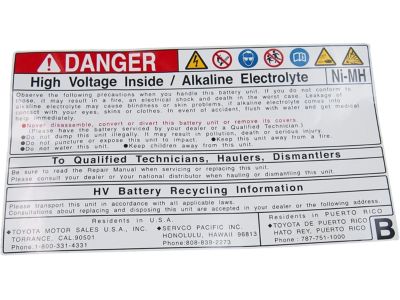 Toyota G9288-47080 Caution Label