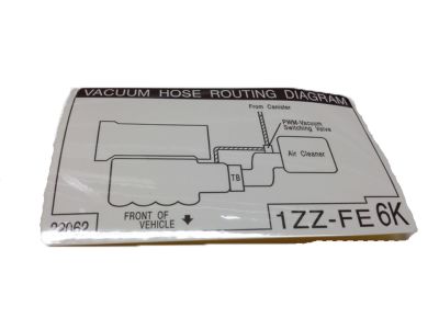 Toyota 17792-22062 Info Label