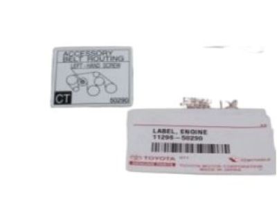 Toyota 11296-50290 Info Label