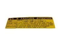 Toyota 16793-46010 Caution Label