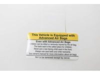 Toyota 74599-0E020 Label, Driver & Passenger Air Bag Information