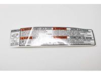 Toyota 74528-0E020 Label, Back Door Caution