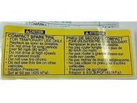 Toyota 42668-06010 Caution Label