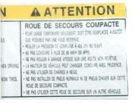 Toyota 42668-42020 Caution Label