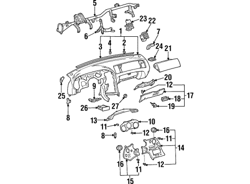 Toyota 55385-14030 Bracket, Finish Panel Mounting