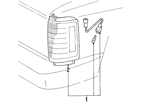 Toyota 81615-89167 Socket And Wire, Clearance Lamp