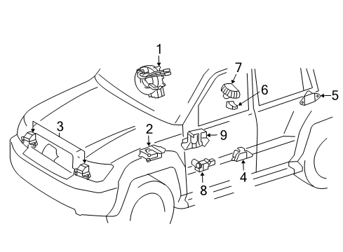 Toyota 84307-60160 Clock Spring Spiral Cable Sub-Assembly W/Sensor