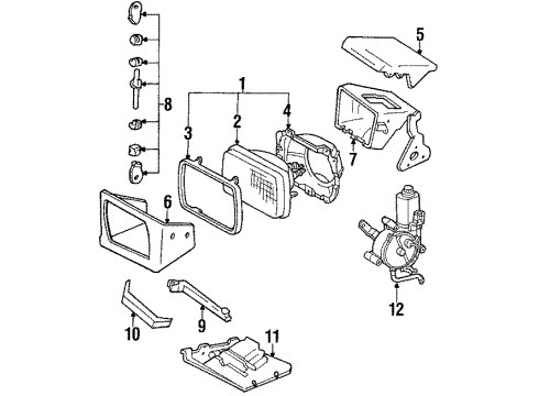 Toyota 54130-14020 Rod Assembly, Retractable HEADLAMP