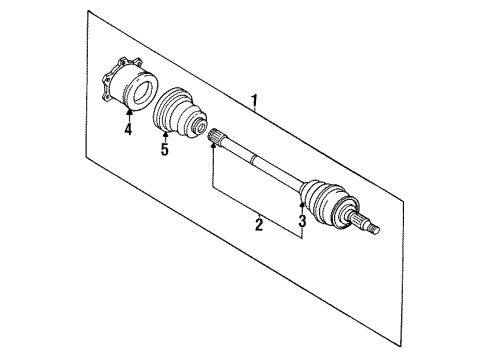 Toyota 42340-22090 Rear Cv Axle Shaft Assembly