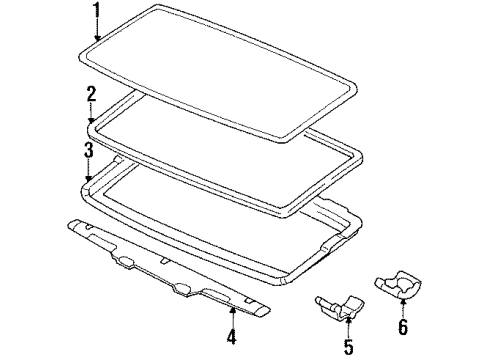 Toyota 63285-89102 Hinge, Removable Roof, RH