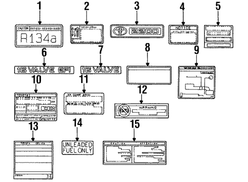 Toyota 17791-62010 Label, Maintenance Information