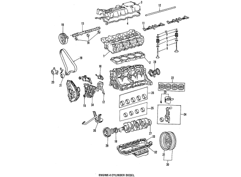 Toyota 11704-54081 Bearing Set, Crankshaft