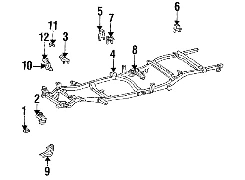 Toyota 51703-34010 Bracket Sub-Assembly, Cab Mounting, RH