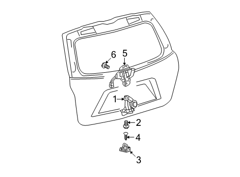 Toyota 68950-49385 Stay Assembly, Back Door