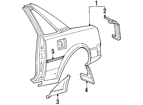 Toyota 76607-19205 Mudguard Sub-Assy, Quarter Panel, Rear RH