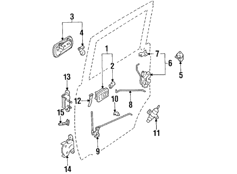 Toyota 69340-89106 Rear Door Lock Assembly, Left