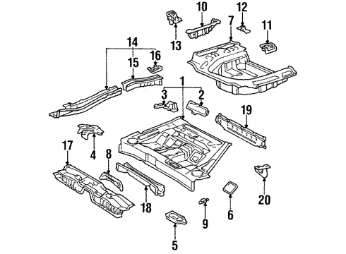 Toyota 58225-07010 Bracket, Center Mounting