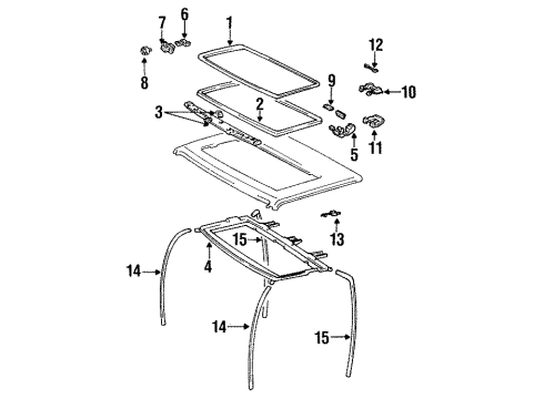 Toyota 63260-17020-03 Handle Assembly, Removable Roof Lock