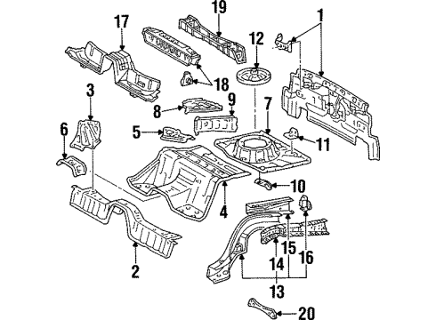 Toyota 57605-14030 Member Sub-Assy, Rear Floor Cross