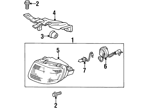 Toyota 81215-20270 Socket & Wire, Fog Lamp