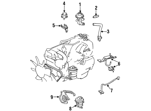 Toyota 25691-66010 Bracket, EGR Vacuum Modulator