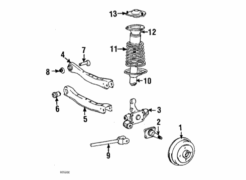 Toyota 48540-16011 Shock Absorber Assembly Rear Left