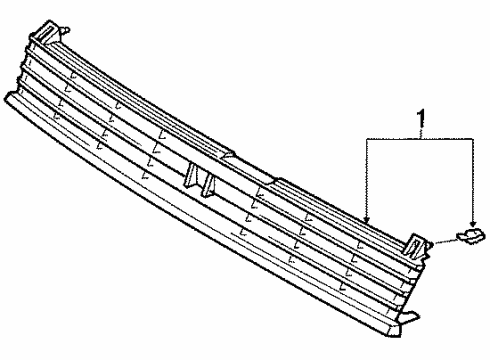 Toyota 53101-02020-E1 Radiator Grille Sub-Assembly