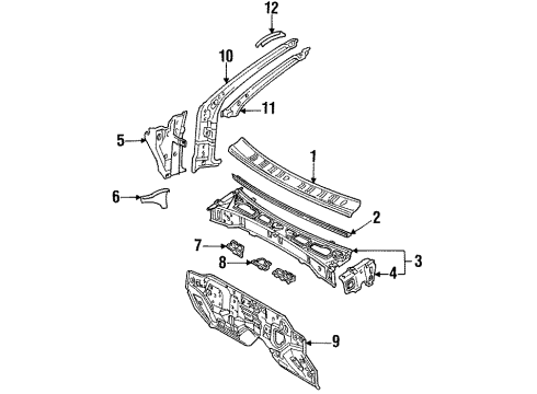 Toyota 61027-89901 Pillar Sub-Assy, Front Body, Outer RH