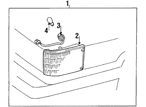 Toyota 81365-28010 Socket & Wire, Cornering Lamp