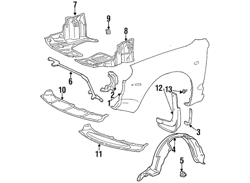 Toyota 51443-20090 Cover, Engine Under