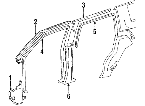 Toyota 62212-35031-B0 Garnish, Front Pillar, LH