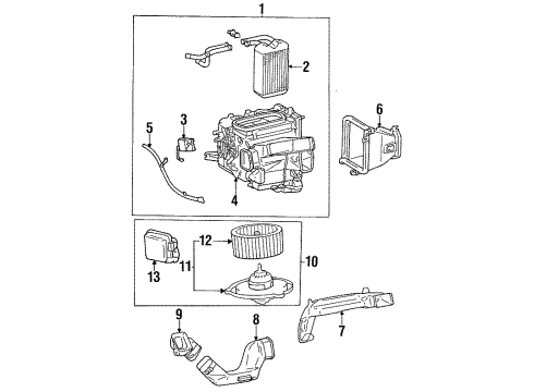 Toyota 55845-20250 Duct, Heater To Register