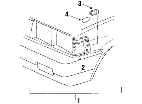 Toyota 81615-12191 Socket And Wire, Parking And Clearance Lamp