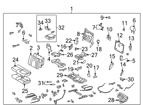 Toyota 87510-60600 Heater Assembly, Seat