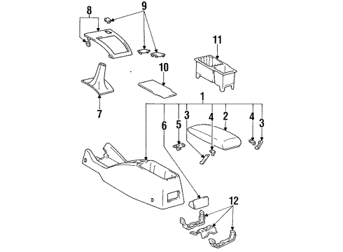 Toyota 58965-20020 STOPPER, Console Compartment Door