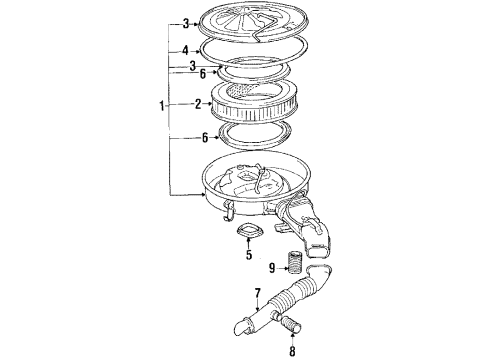 Toyota 17705-35060 Cap Sub-Assy, Air Cleaner