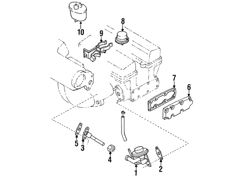 Toyota 90402-22013 Nut, Union, EGR Pipe