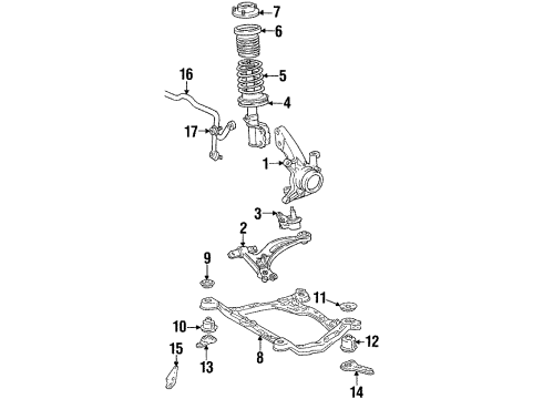 Toyota 43211-06050 Knuckle, Steering, RH