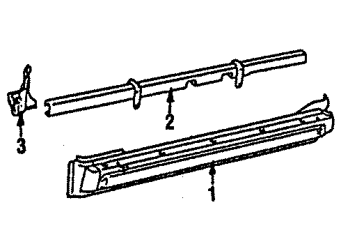 Toyota 75851-17030-03 Moulding, Rocker Panel, Front RH